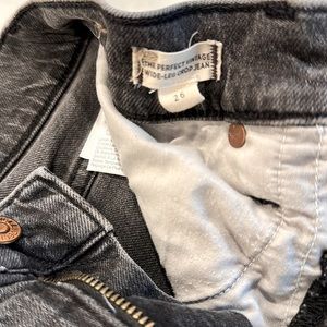 Madewell Perfect Vintage wide-leg crop black jeans Nk917 size 26